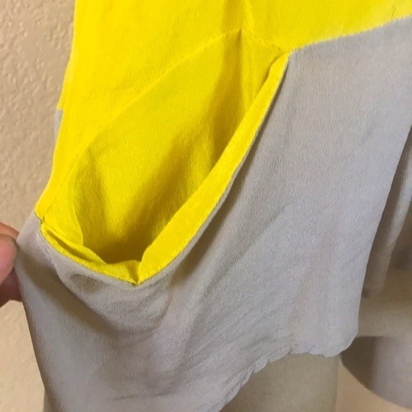 100% Silk Colorblock Blouse - Picture 5 of 9